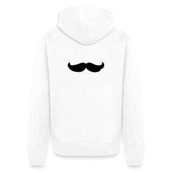 Barbe Moustache - Veste à capuche bio Premium Unisexe - blanc - Dos - Thijin (182cm)