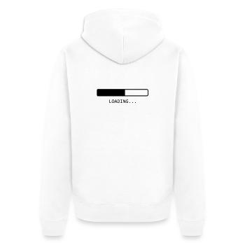 Loading ... - Unisex Premium Organic Zip Hoodie - white - Back - Thijin (182cm)