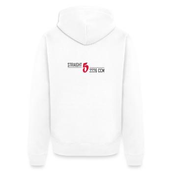 Hétéro cinq - Veste à capuche bio Premium Unisexe - blanc - Dos - Thijin (182cm)