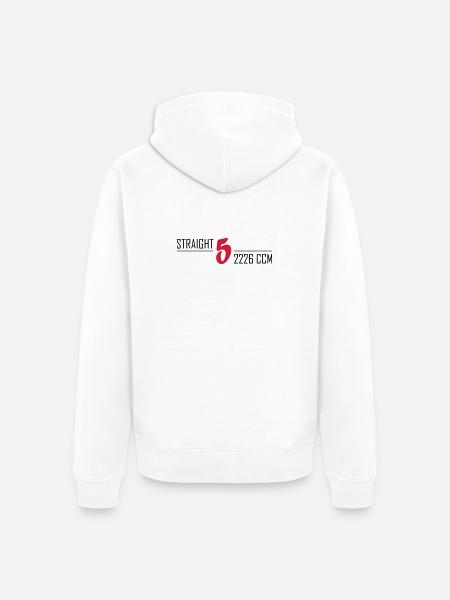 Straight five - Unisex Premium Organic Zip Hoodie - white