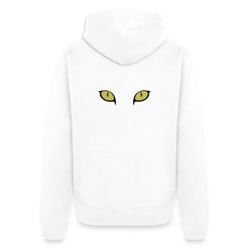Cat Eyes - Unisex Premium Organic Zip Hoodie - white - Back - Thijin (182cm)