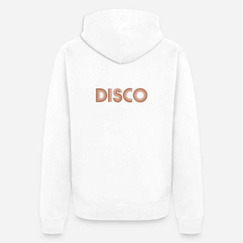DISCO Boule disco dansante - Veste à capuche bio Premium Unisexe - blanc