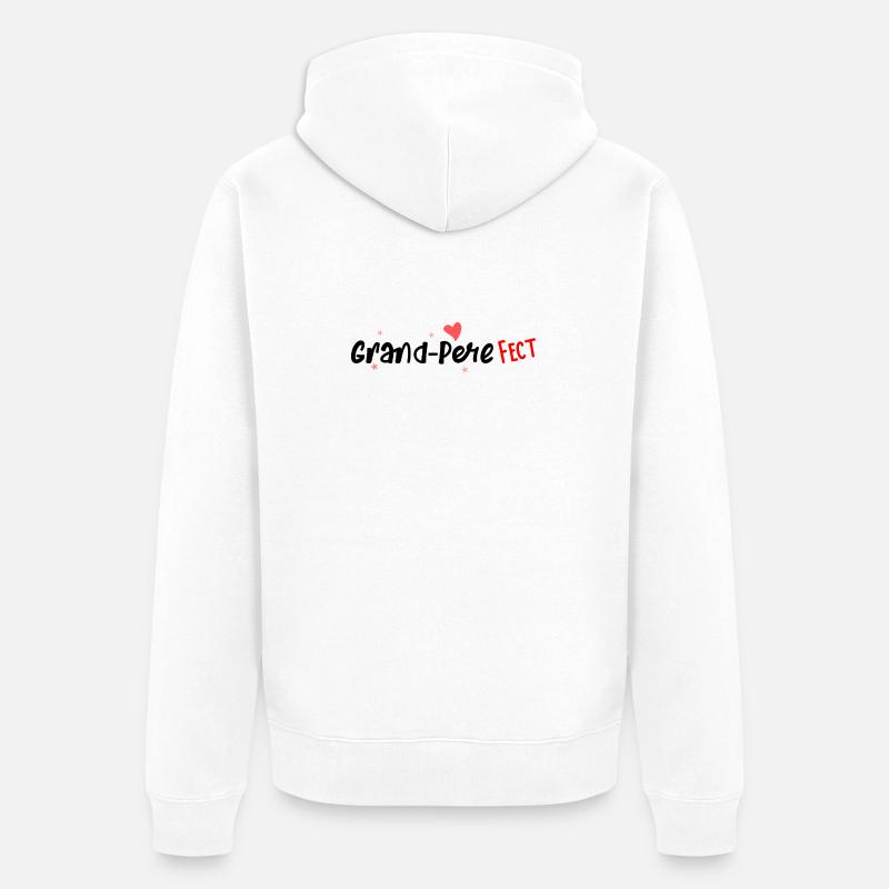 Grand-pere fect - Veste à capuche bio Premium Unisexe - blanc
