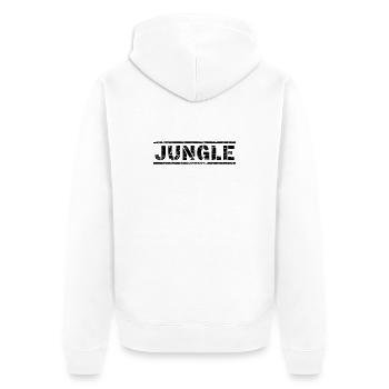 Jungle - Unisex Premium Bio Zip Hoodie - Weiß - Hinten - Thijin (182cm)