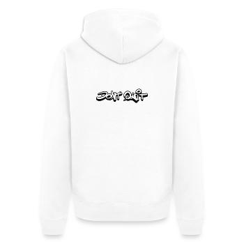 Dont quit Do it - Unisex Premium Bio Zip Hoodie - Weiß - Hinten - Thijin (182cm)