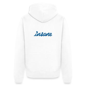 Insane Mindset – Affirme Ton Style - Veste à capuche bio Premium Unisexe - blanc - Dos - Thijin (182cm)
