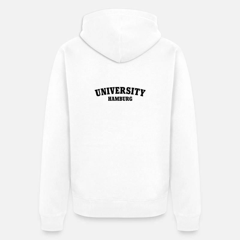 Université de Hambourg - Veste à capuche bio Premium Unisexe - blanc