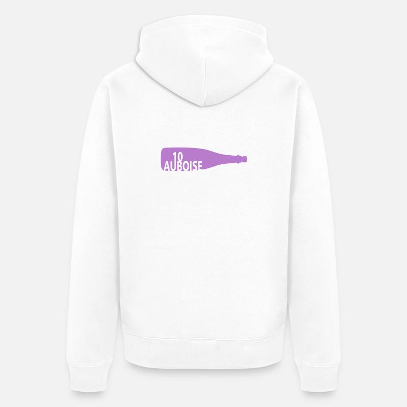 Bouteille de vin effervescent aube - Veste à capuche bio Premium Unisexe - blanc