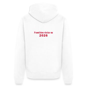 Les futurs votes maintenant Élections 2026 - Veste à capuche bio Premium Unisexe - blanc - Dos - Thijin (182cm)