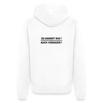 Tu peux aussi te tromper - Veste à capuche bio Premium Unisexe - blanc - Dos - Thijin (182cm)