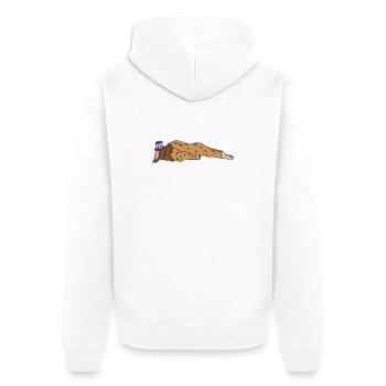 Bigfoot se reposant patriotique le 4 juillet Sasquatch - Veste à capuche bio Premium Unisexe - blanc - Dos - Thijin (182cm)