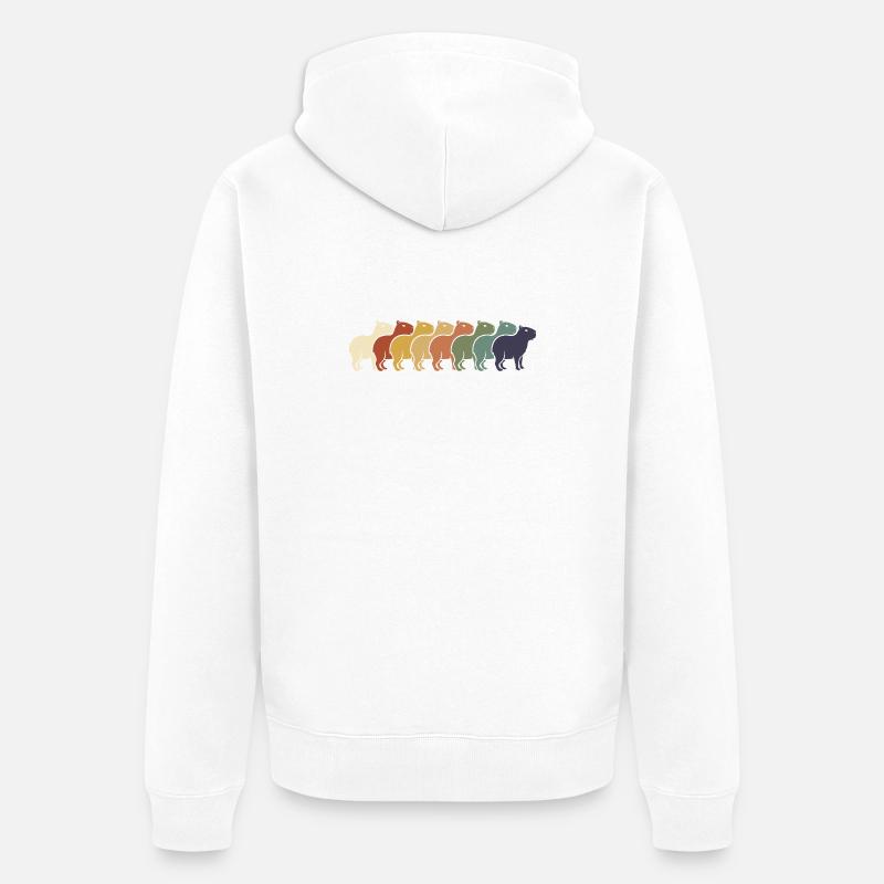 Rangée de chameaux arc-en-ciel - Veste à capuche bio Premium Unisexe - blanc