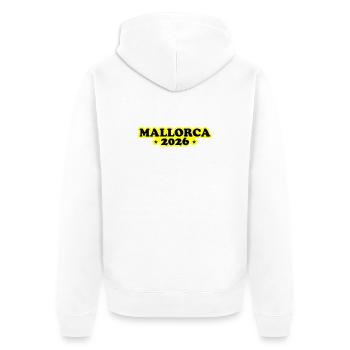 Mallorca 2026 - Unisex Premium Organic Zip Hoodie - white - Back - Thijin (182cm)
