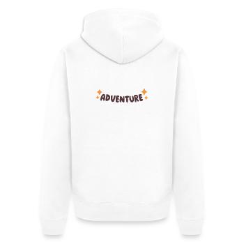 Round and Orange Stars Adventure - Unisex Premium Organic Zip Hoodie - white - Back - Thijin (182cm)
