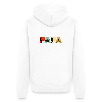 Parkour Papa Funny Retro Free Running Dad - Unisex Premium Organic Zip Hoodie - white - Back - Thijin (182cm)