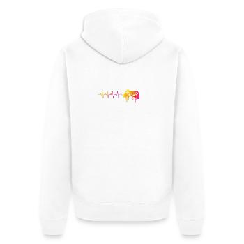 Amour des joueurs - Veste à capuche bio Premium Unisexe - blanc - Dos - Thijin (182cm)