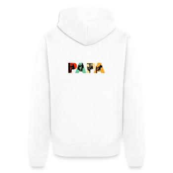 Typographie Papa Lineman Retro Silhouette - Veste à capuche bio Premium Unisexe - blanc - Dos - Thijin (182cm)