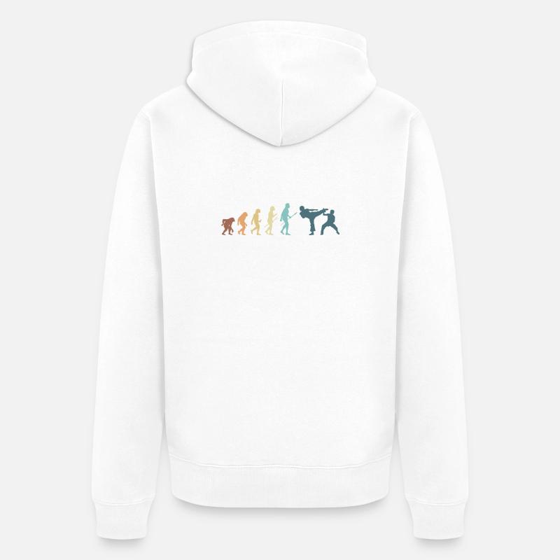 Arts martiaux Evolution Karate MMA Fighter - Veste à capuche bio Premium Unisexe - blanc