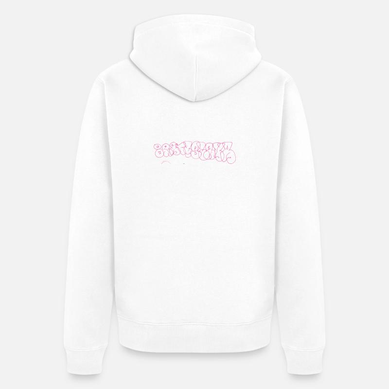 Bratislava Graffiti Souvenir - Unisex Premium Bio Zip Hoodie - Weiß