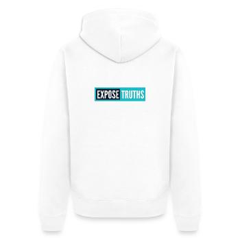 Révéler les vérités - Veste à capuche bio Premium Unisexe - blanc - Dos - Thijin (182cm)