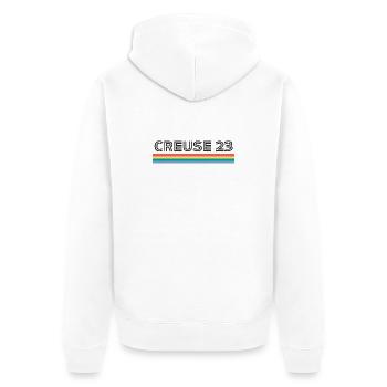 Creuse 23 T-Shirt Cadeau Humour - Veste à capuche bio Premium Unisexe - blanc - Dos - Thijin (182cm)