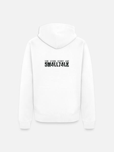 Ich stehe nicht auf Smalltalk. - Unisex Premium Bio Zip Hoodie - Weiß