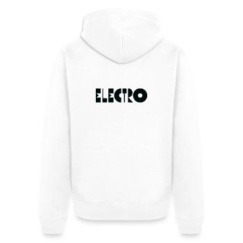 Logo de la musique électro - Veste à capuche bio Premium Unisexe - blanc - Dos - Thijin (182cm)