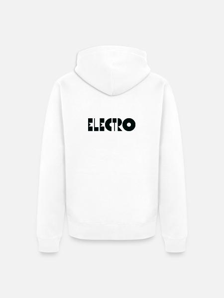 Electro music Logo - Unisex Premium Organic Zip Hoodie - white