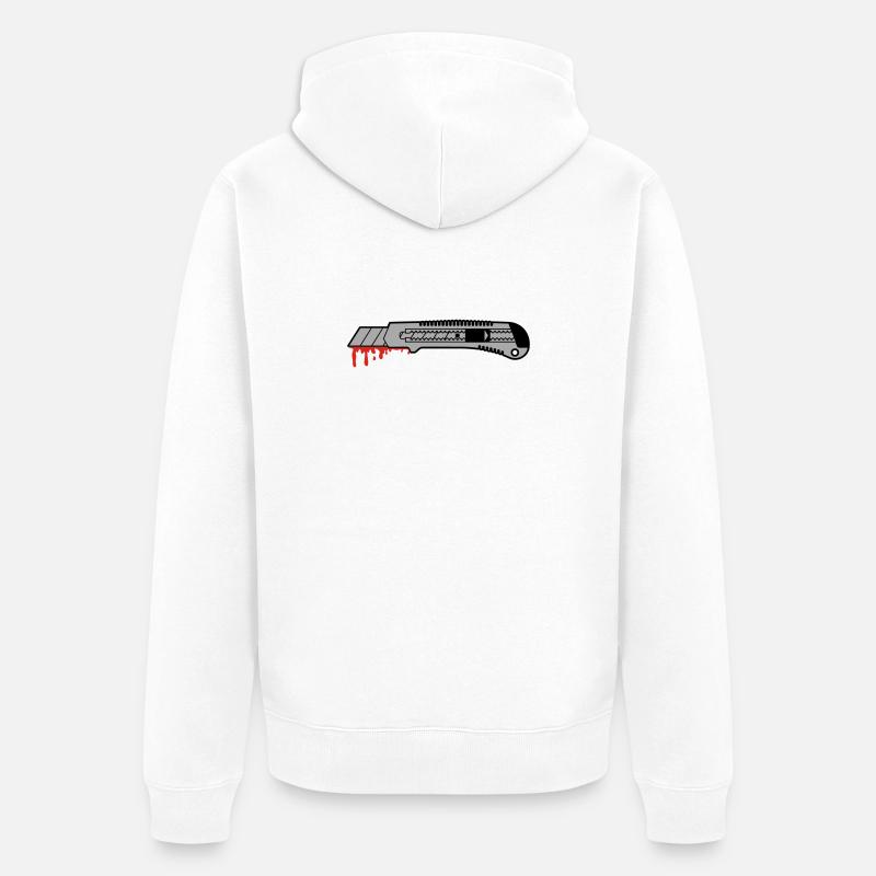 cutter - Unisex Premium Bio Zip Hoodie - Weiß