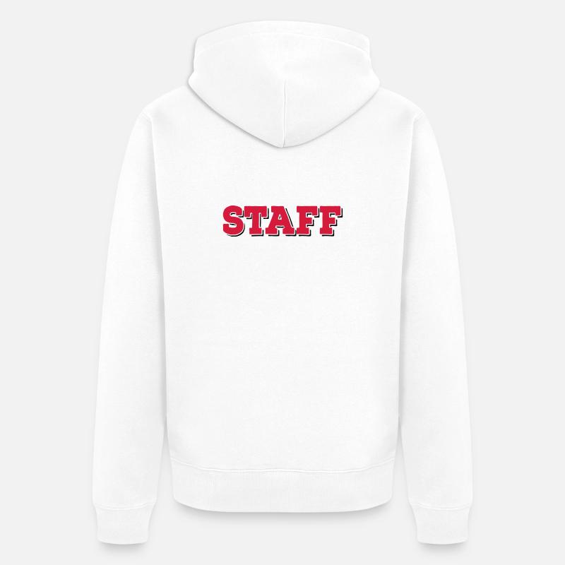 6254398 118120481 Staff - Veste à capuche bio Premium Unisexe - blanc