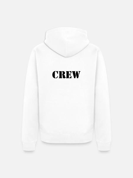 Crew - Unisex Premium Organic Zip Hoodie - white
