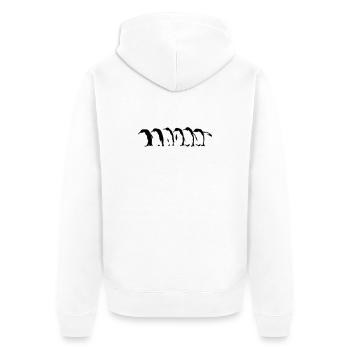 penguins - Unisex Premium Organic Zip Hoodie - white - Back - Thijin (182cm)