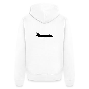 F-35 Lightning II | F 35 | F35 | combat aircraft - Unisex Premium Organic Zip Hoodie - white - Back - Thijin (182cm)