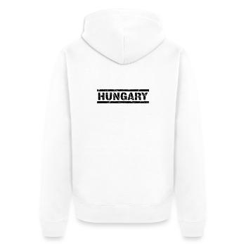 Hongrie - Veste à capuche bio Premium Unisexe - blanc - Dos - Thijin (182cm)