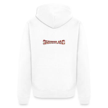 SWITZERLAND CLAIM - Unisex Premium Organic Zip Hoodie - white - Back - Thijin (182cm)