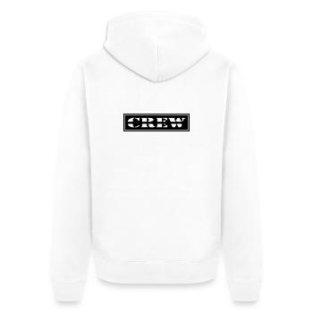 Crew design in patch format - Unisex Premium Organic Zip Hoodie - white - Back - Thijin (182cm)