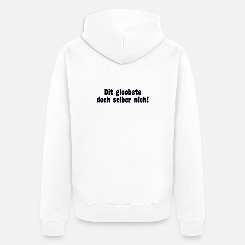 Berlin Spruch Dialekt Retro - Unisex Premium Bio Zip Hoodie - Weiß