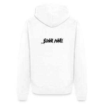 BONNE ANNEE. SAINT SYLVESTRE. NOUVELLE ANNÉE - Veste à capuche bio Premium Unisexe - blanc - Dos - Thijin (182cm)