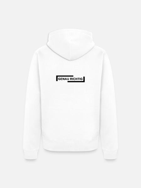 Abstrakt akvarel overløb - Premium økologisk unisex-hættejakke - hvid