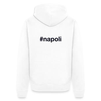NAPOLI Hashtag - Unisex Premium Organic Zip Hoodie - white - Back - Thijin (182cm)