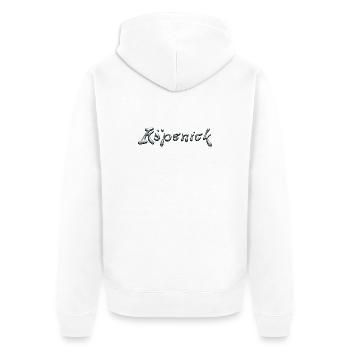 Köpenick Liquid Chrome Typography - Unisex Premium Organic Zip Hoodie - white - Back - Thijin (182cm)