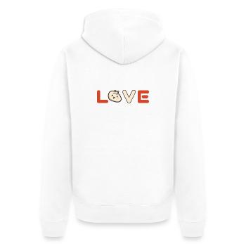 Love for dumplings - Unisex Premium Organic Zip Hoodie - white - Back - Thijin (182cm)
