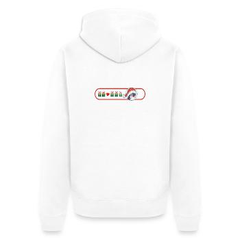Pingouin de Noël avec cadeaux - Veste à capuche bio Premium Unisexe - blanc - Dos - Thijin (182cm)