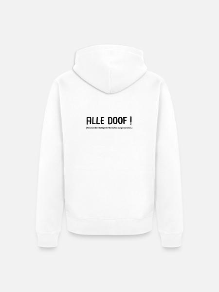 Anwesende ausgeschlossen - Unisex Premium Bio Zip Hoodie - Weiß