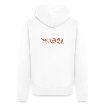 Provence Souvenir - Unisex Premium Bio Zip Hoodie - Weiß - Hinten - Thijin (182cm)