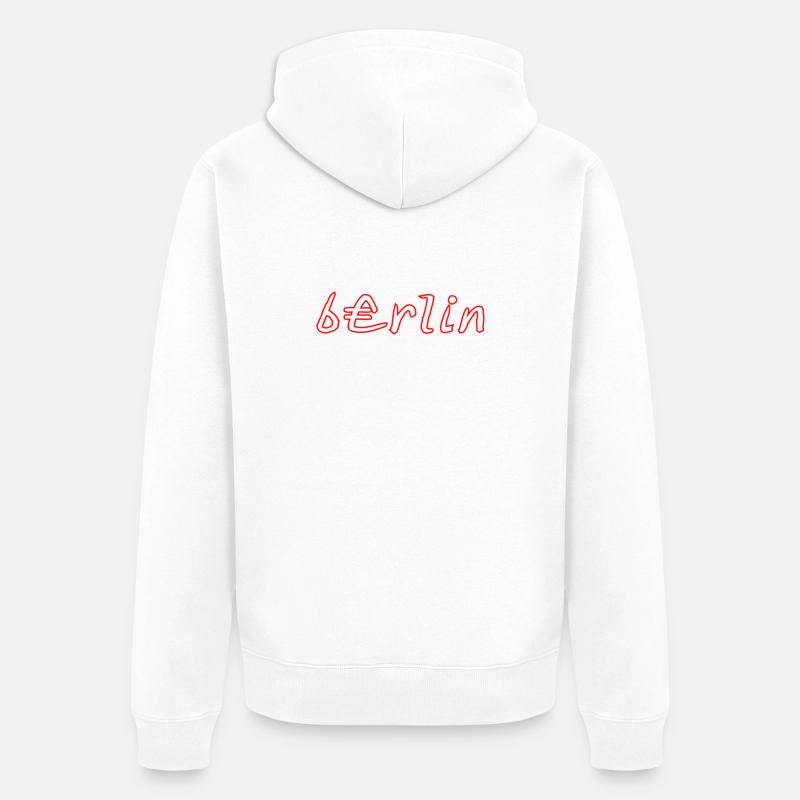 Style graffiti néon de Berlin - Veste à capuche bio Premium Unisexe - blanc