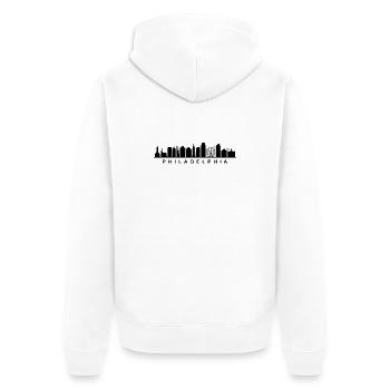 Philadelphia Skyline - Veste à capuche bio Premium Unisexe - blanc - Dos - Thijin (182cm)