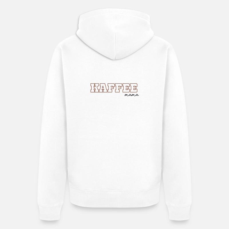 Café Maman - Veste à capuche bio Premium Unisexe - blanc