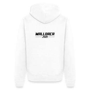 Mallorca 2026 - Unisex Premium Organic Zip Hoodie - white - Back - Thijin (182cm)