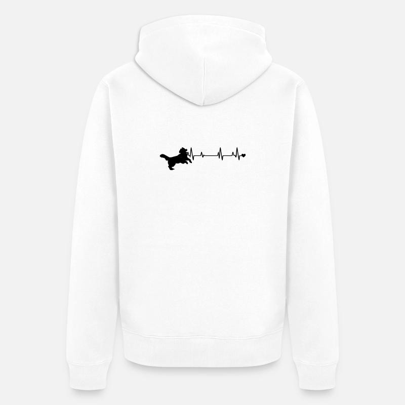 Chien - Veste à capuche bio Premium Unisexe - blanc
